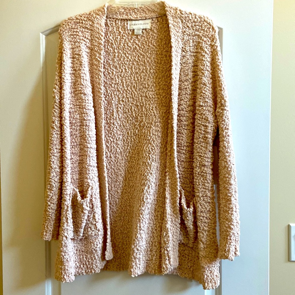 🆕 pastel pink warm open cardigan in size M